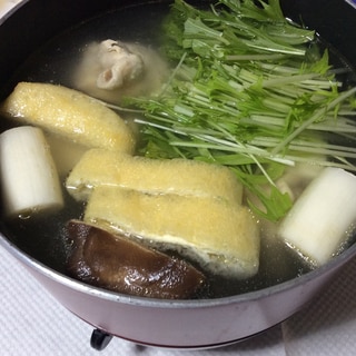 圧力鍋で手羽元鶏肉だしの湯豆腐